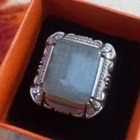 انگشتر عقیق یمن دومهر خطی