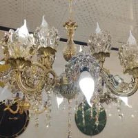 لوستر۱۲شعله برنزی|لوستر و چراغ آویز|تبریز, |دیوار