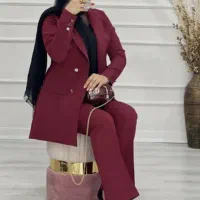 کت و شلوار زرشکی شیک