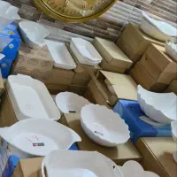 ظروف چینی سفید جعبه دار درجه یک