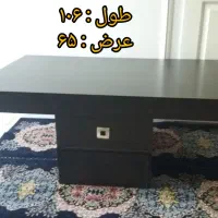 میز پذیرایی چوبی به همراه ۲ عدد میز عسلی میز عسلی