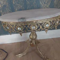 میز برنز اصل با سنگ مرمر