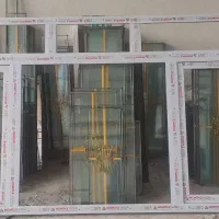 2عدد پنجره و درب بالکن pvc زیرقیمت