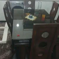 ویترین-میزغذاخوری۶نفره-استندگل|میز و صندلی غذاخوری|بوئین زهرا, |دیوار