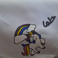 نقاشی روی مقنعه  با رنگ ثابت قابل شستشو