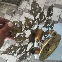 لوستر سقفی آویز برنجی برنزی|لوستر و چراغ آویز|قم, طلاب غیر ایرانی|دیوار