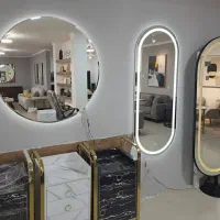 دکور وآینه آرایشگاه صندلی میکاپ اصلاح سرشورتخت مژه