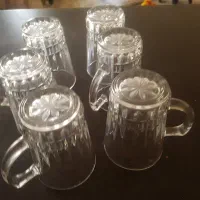 ۶عدد استکان فرانسوی،۶ عددزیر استکان سوگا اصل ژاپن