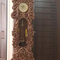 ساعت کنده چوب اصل