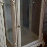 ویترین چوب راش نو ورق طلا|بوفه، ویترین، کنسول|قم, زنبیل آباد|دیوار