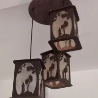 لوستر چوبی،سه شاخه