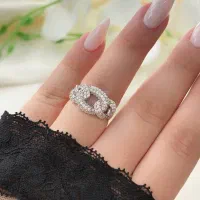 انگشتر نقره مدل هرمس روکش طلا سفید . باطلامونمیزنه|بدلیجات|مشهد, طلاب|دیوار