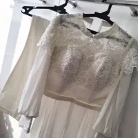 لباس مجلسی  دوتیکه دانتل اصل سنگ دوزی شده