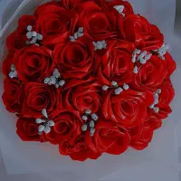 دسته گل روبانی