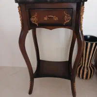 میز تلفن چوبی