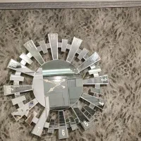 ساعت دیواری آیینه ای طرح خورشیدی|ساعت دیواری و تزئینی|مشهد, نیروی هوایی|دیوار