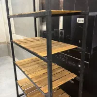 قفسه چوبی و فلزی