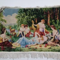 تابلو فرش دستباف گردش در طبیعت