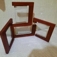 قاب عکس چهارتایی چوبی وروغن ریز پیرکس