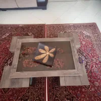 میز چوبی به همراه چهار عدد عسلی|مبلمان خانگی و میز عسلی|تهران, شهرک امید|دیوار