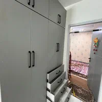 کمد نقره برفی ام دی ف پدیده سه کشو|جاکفشی، کمد، دراور|فردیس, |دیوار