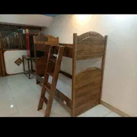 تخت دوطبقه لیدا ۲ تمام چوب|تخت و سرویس خواب|قزوین, |دیوار