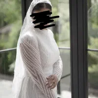 لباس عروس مدل اروپایی  دو دامنه دنباله دار