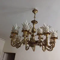 دوعددلوستربرنج تمام به شرط سالمی ودرحد|لوستر و چراغ آویز|ری, فیروزآبادی|دیوار