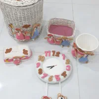 ست حصیری نمدی سیسمونی اتاق کودک