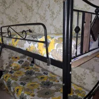 تخت دو طبقه فلزی با تشک پلاستیک شده|تخت و سرویس خواب|مشهد, الهیه|دیوار