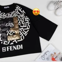 تیشرت کراپ فندیFENDI پولکی