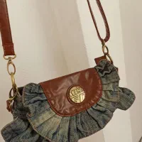 کیف دخترانه چرم و جین،وارداتی،خوشقیمت.