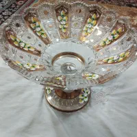 ظرف میوه خوری چک بوهمیا طلاکوب|ظروف سرو و پذیرایی|ری, دولت‌آباد|دیوار