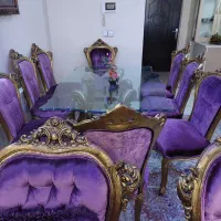 مبلمان چوب راش حکاکی شده با مقار