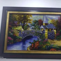 تابلو فرش دستبافت طرح منظره|تابلو فرش|محمدیه-قزوین, |دیوار