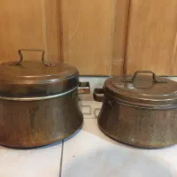 ۲ عدد کماجدان مسی چکشی|ظروف پخت‌وپز|اصفهان, بیدآباد|دیوار