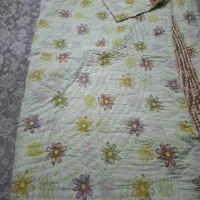 لحاف دست دوز پشمی دونفره کاملا نو استفاده نشده