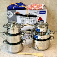 سرویس قابلمه استیل کرکماز 16 پارچه