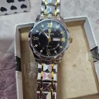 ساعت مچی مردانه دو تقویم بند استیل رنگ ثابت و ضدآب