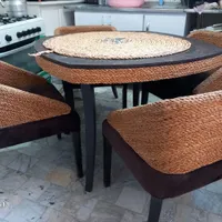 میزناهارخوری ۴ تفره چوبی|میز و صندلی غذاخوری|تهران, جوادیه|دیوار