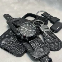 ست چرم طبیعی دستبند کمربند جاکارتی کیف پول و...