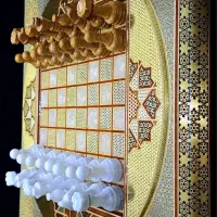 تخته نرد و شطرنج خاتم کاری (خاص ترین) توافقی
