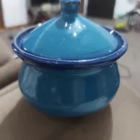 قندان آبی سفالی