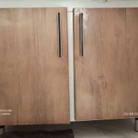 کابینت فلزی با سنگ و سینگ و هود|آب‌چکان و نظم‌دهنده ظروف|شازند, |دیوار