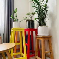 پایه چوبی و آباژور