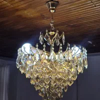 دو عدد لوستر طلایی