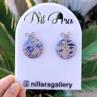 گوشواره طرح گل رزینی|جواهرات|ساری, |دیوار