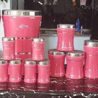 جا ادویه و حبوباتو جا برنجی و سطل