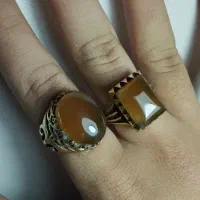 دو عدد انگشتر عقیق