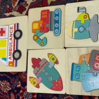 پازل چوبی کودک با رنگ طبیعی
